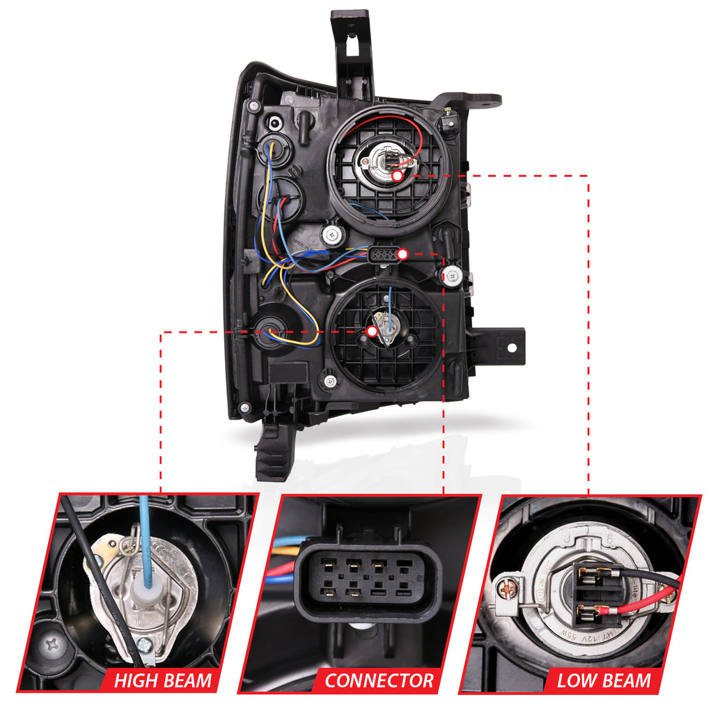 ANZO USA 111412 ANZO USA Projector Headlights for Select Chevrolet Silverado