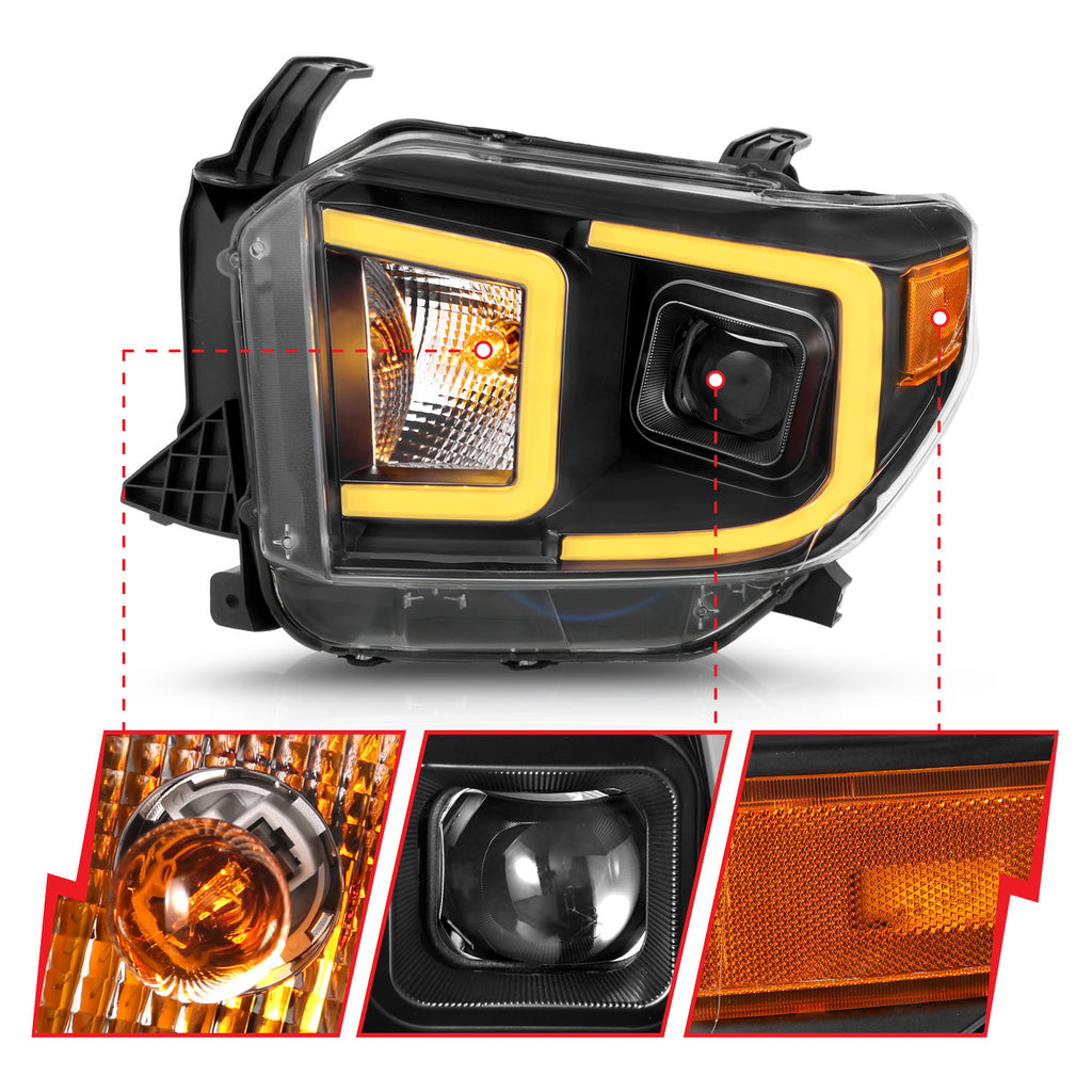 ANZO USA 111414 ANZO USA Projector Headlights for Select Toyota Tundra