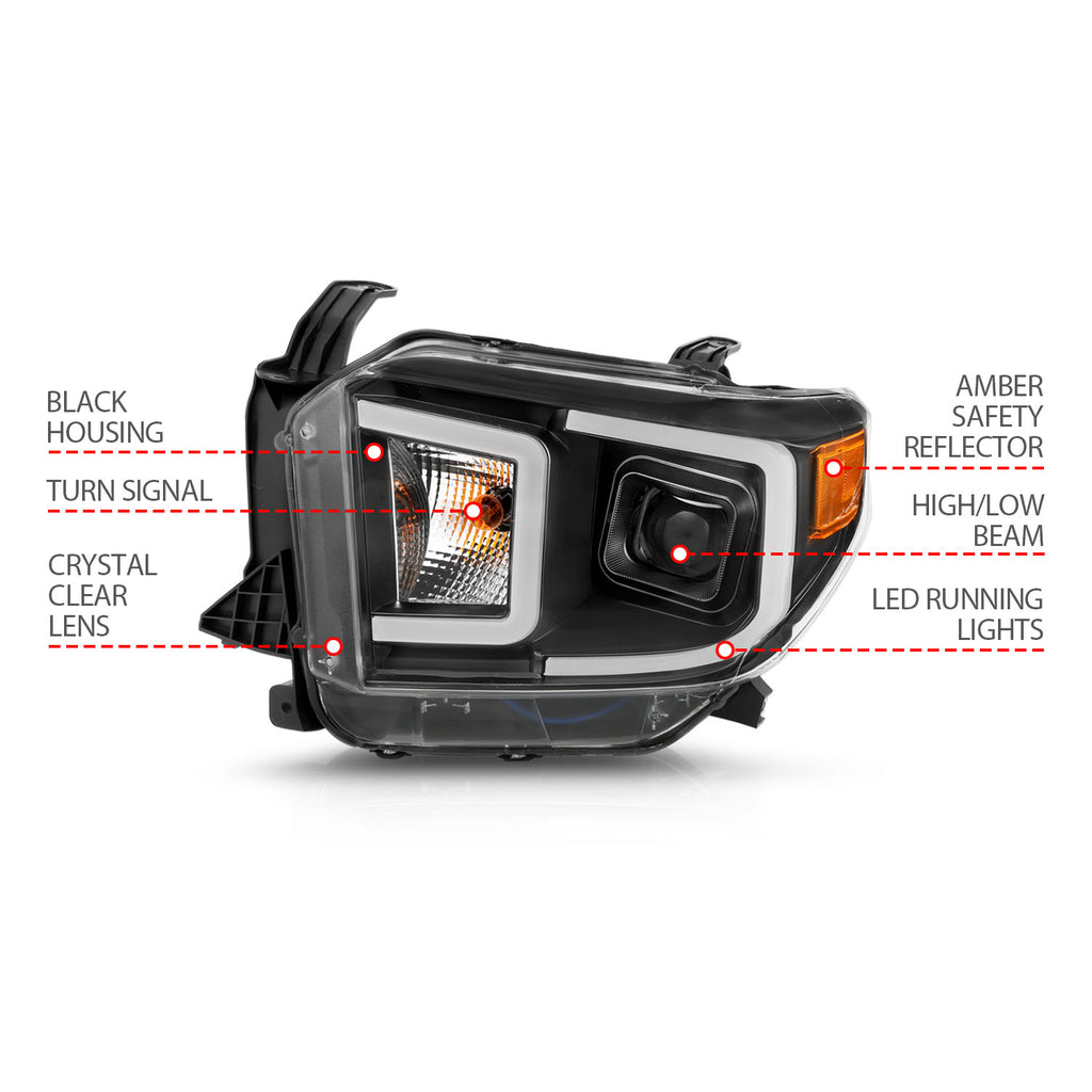 ANZO USA 111414 ANZO USA Projector Headlights for Select Toyota Tundra