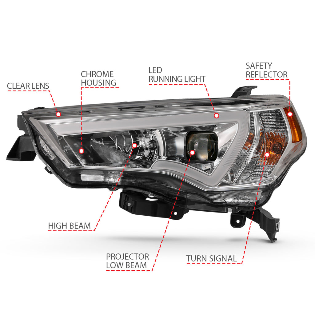 ANZO USA 111417 ANZO USA Projector Headlights for Select Toyota 4Runner