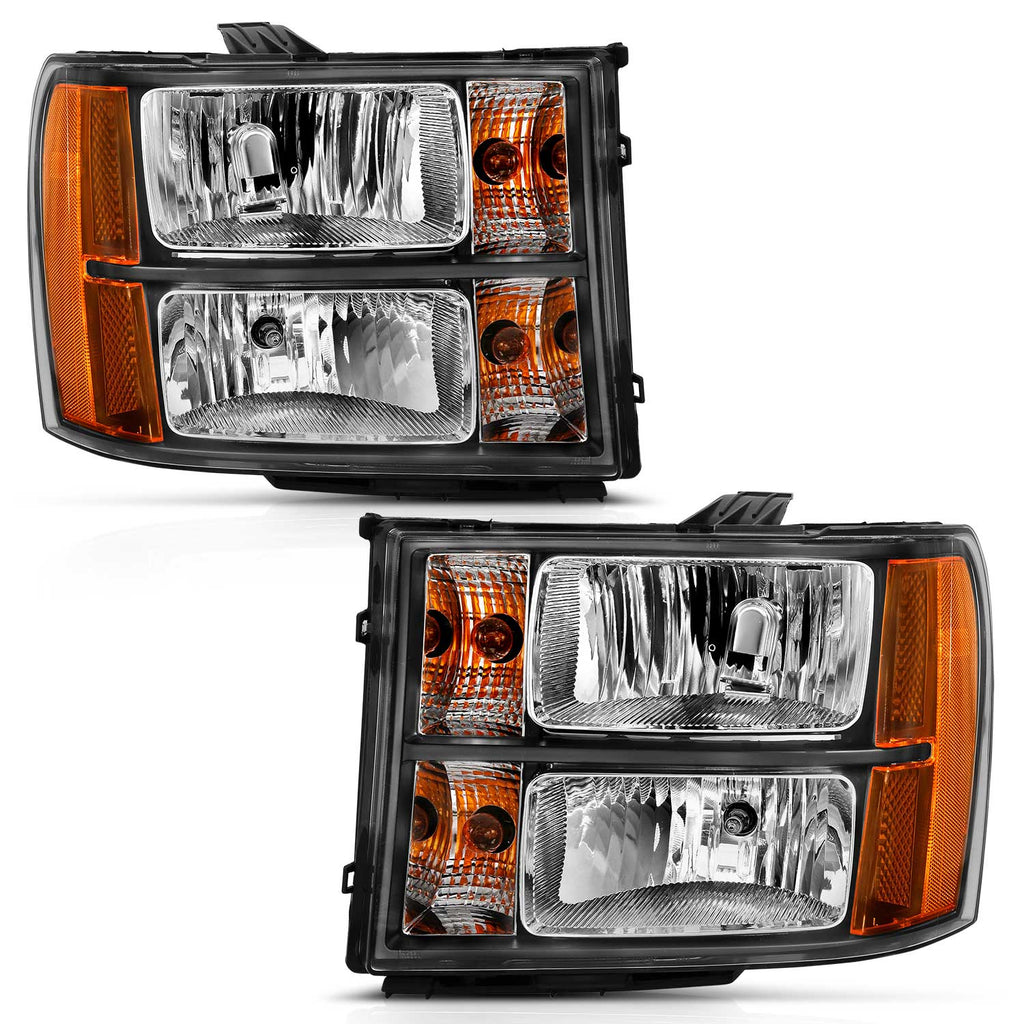 ANZO USA 111430 Crystal Headlights for Select GMC Sierra 1500, GMC Sierra HD, GMC Sierra HD