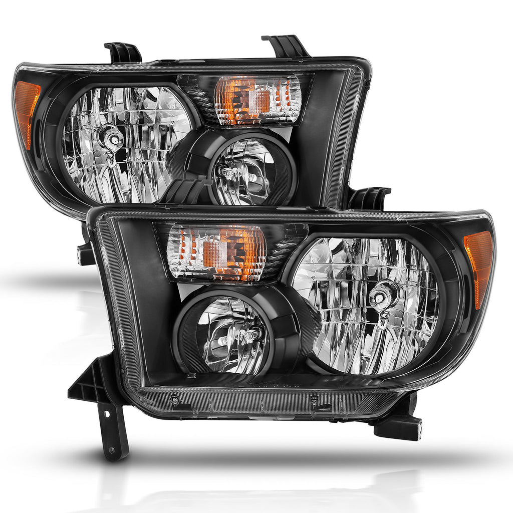 ANZO USA 111436 Crystal Headlights for Select Toyota Sequoia, Toyota Tundra