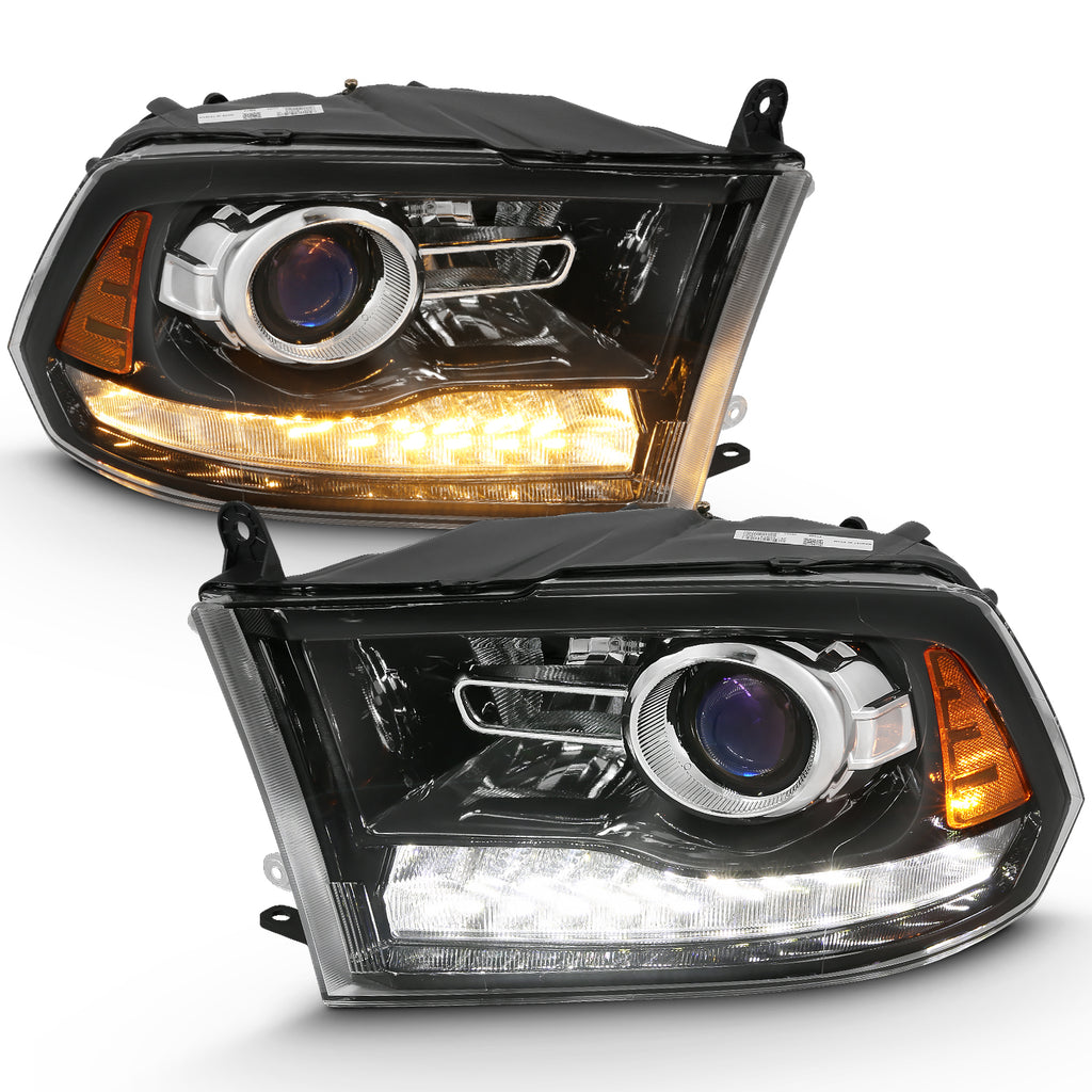 ANZO USA 111439 ANZO USA Projector Headlights W/ Halo for Select Dodge Ram 1500, Dodge Ram 2500, Dodge Ram 3500, Ram 1500, Ram Classic, Ram 2500, Ram