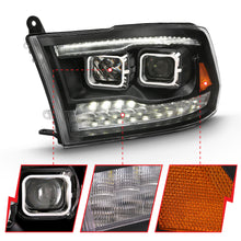 Load image into Gallery viewer, ANZO USA 111441 Projector Headlight for Select Dodge Ram 1500, Dodge Ram 2500, Dodge Ram 3500, Ram 1500, Ram Classic, Ram 2500, Ram