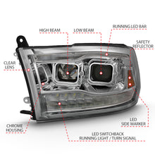 Load image into Gallery viewer, ANZO USA 111442 Projector Headlight for Select Dodge Ram 1500, Dodge Ram 2500, Dodge Ram 3500, Ram 1500, Ram Classic, Ram 2500, Ram