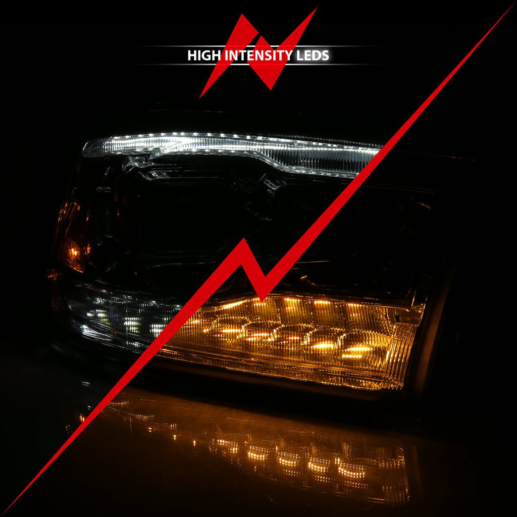 ANZO USA 111442 Projector Headlight for Select Dodge Ram 1500, Dodge Ram 2500, Dodge Ram 3500, Ram 1500, Ram Classic, Ram 2500, Ram