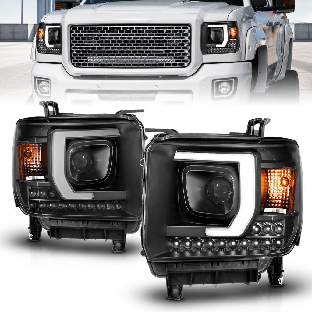 ANZO USA 111450 Projector Headlight for Select GMC Sierra, GMC Sierra 1500, GMC Sierra HD, GMC Sierra HD