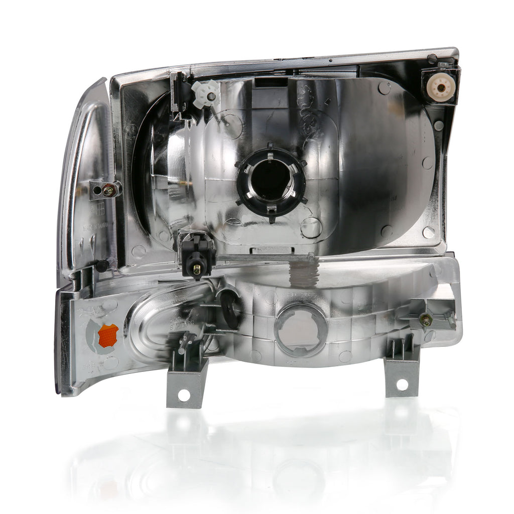 ANZO USA 111458 Crystal Headlight for Select Ford E-350 Super Duty, Ford E-450 Econoline Super Duty, Ford E-450 Super Duty, Ford E-550 Econoline Super Duty, Ford E-550 Super Duty, Ford Econoline Super Duty, Ford Excursion, Ford F-250 Super Duty, Ford