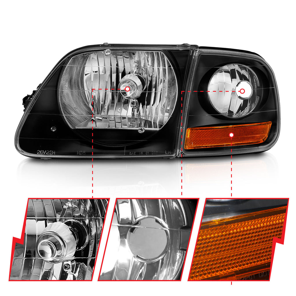 ANZO USA 111460 Crystal Headlight for Select Ford F-150