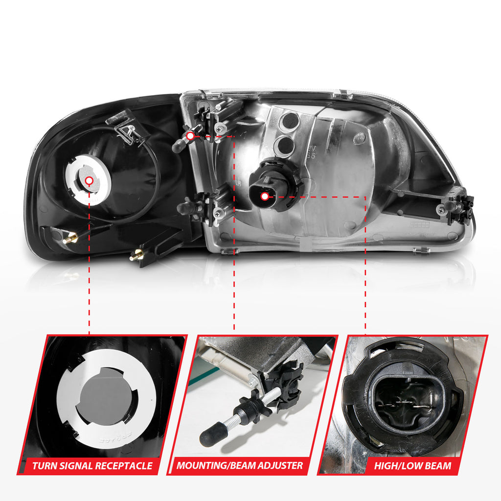ANZO USA 111460 Crystal Headlight for Select Ford F-150