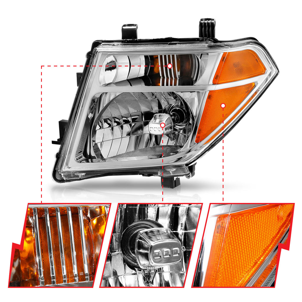 ANZO USA 111463 Crystal Headlight for Select Nissan Frontier, Nissan Pathfinder
