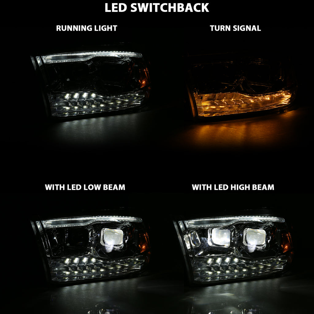 ANZO USA 111465 LED Projector Headlights for Select Dodge Ram 1500, Dodge Ram 2500, Dodge Ram 3500, Ram 1500, Ram Classic, Ram 2500, Ram