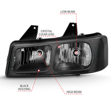 Load image into Gallery viewer, ANZO USA 111474 Crystal Headlights for Select Chevrolet Express 1500, Chevrolet Express 2500, Chevrolet Express 3500, GMC Savana 1500, GMC Savana 2500, GMC Savana