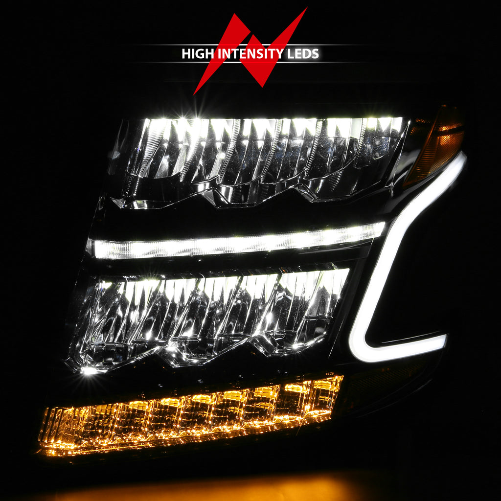 ANZO USA 111478 LED Crystal Headlights for Select Chevrolet Suburban, Chevrolet Tahoe