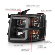 Load image into Gallery viewer, ANZO USA 111480 Projector Headlights for Select Chevrolet Silverado 1500, Chevrolet Silverado 2500, Chevrolet Silverado HD, Chevrolet Silverado 3500, Chevrolet Silverado HD