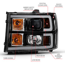 Load image into Gallery viewer, ANZO USA 111482 Projector Headlight for Select GMC Sierra 1500, GMC Sierra HD, GMC Sierra HD