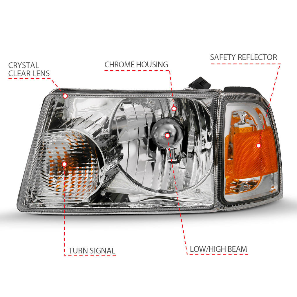 ANZO USA 111484 Crystal Headlight for Select Ford Ranger