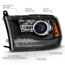 Load image into Gallery viewer, ANZO USA 111489 Projector Headlight for Select Dodge Ram 1500, Dodge Ram 2500, Dodge Ram 3500, Ram 1500, Ram Classic, Ram 2500, Ram