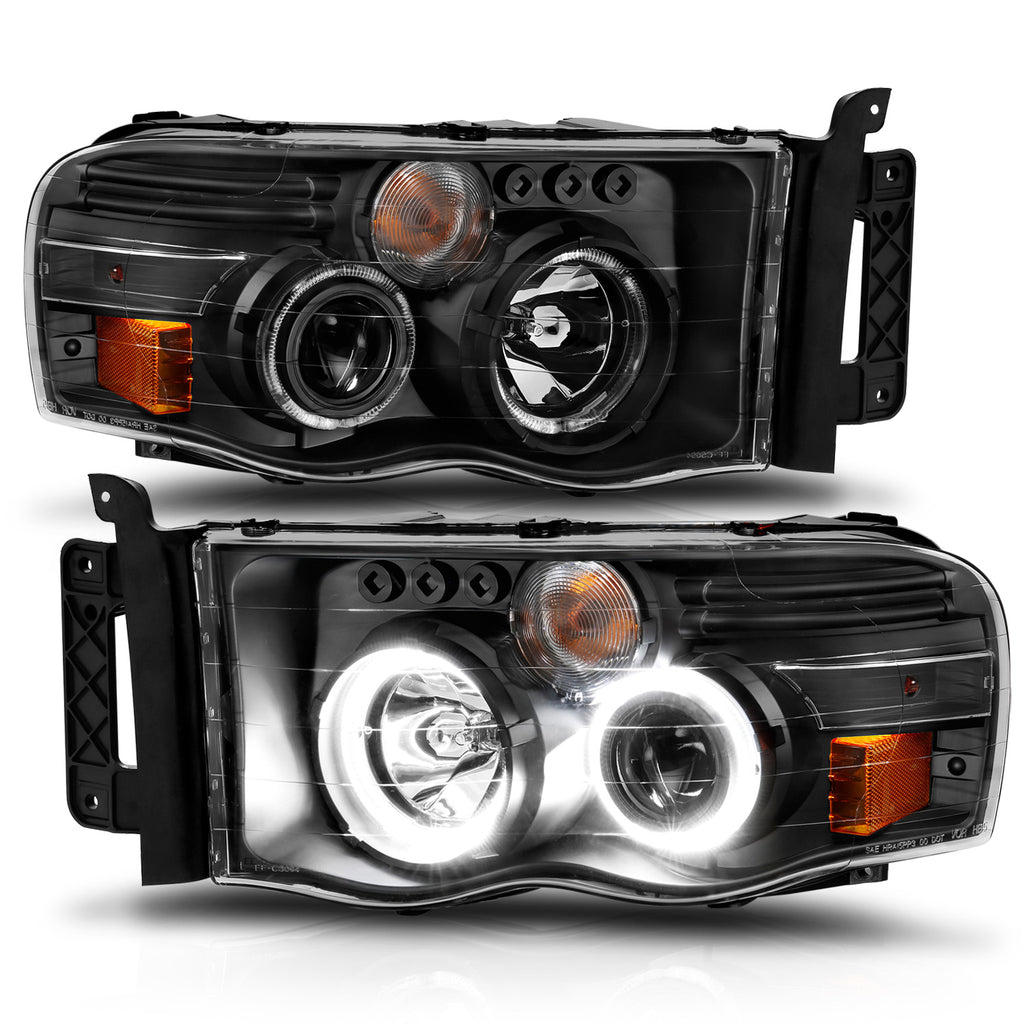 ANZO USA 111490 Projector Headlight for Select Dodge Ram 1500, Dodge Ram 2500, Dodge Ram