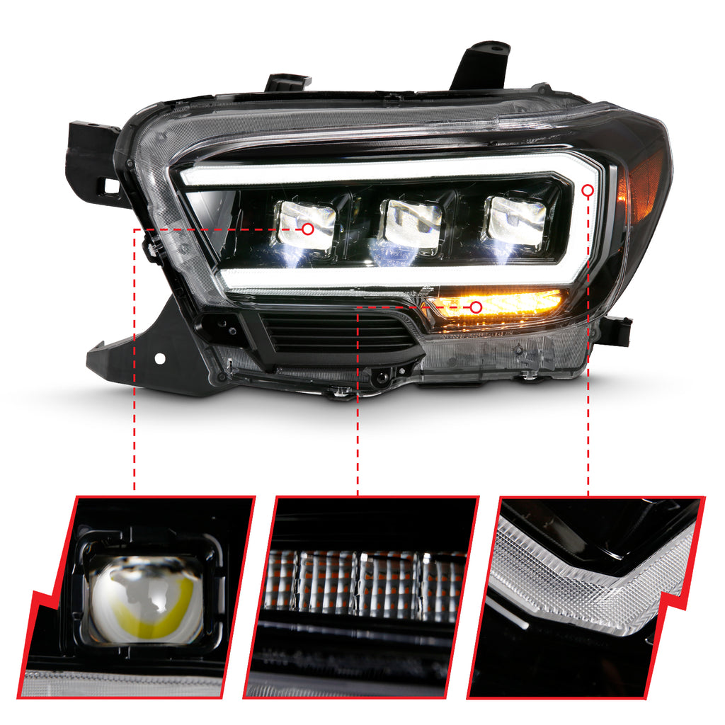 ANZO USA 111496 LED Projector Headlight for Select Toyota Tacoma