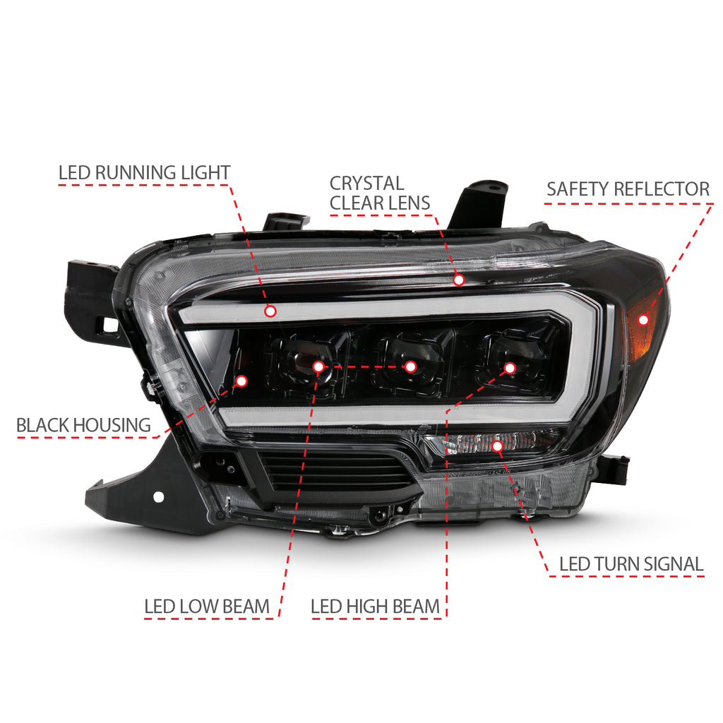 ANZO USA 111496 LED Projector Headlight for Select Toyota Tacoma