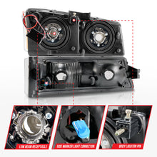 Load image into Gallery viewer, ANZO USA 111501 Crystal Headlight for Select Chevrolet Avalanche 1500, Chevrolet Avalanche 2500, Chevrolet Silverado 1500, Chevrolet Silverado Classic, Chevrolet Silverado HD, Chevrolet Silverado HD Classic, Chevrolet Silverado 2500, Chevrolet Silverado