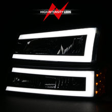 Load image into Gallery viewer, ANZO USA 111501 Crystal Headlight for Select Chevrolet Avalanche 1500, Chevrolet Avalanche 2500, Chevrolet Silverado 1500, Chevrolet Silverado Classic, Chevrolet Silverado HD, Chevrolet Silverado HD Classic, Chevrolet Silverado 2500, Chevrolet Silverado
