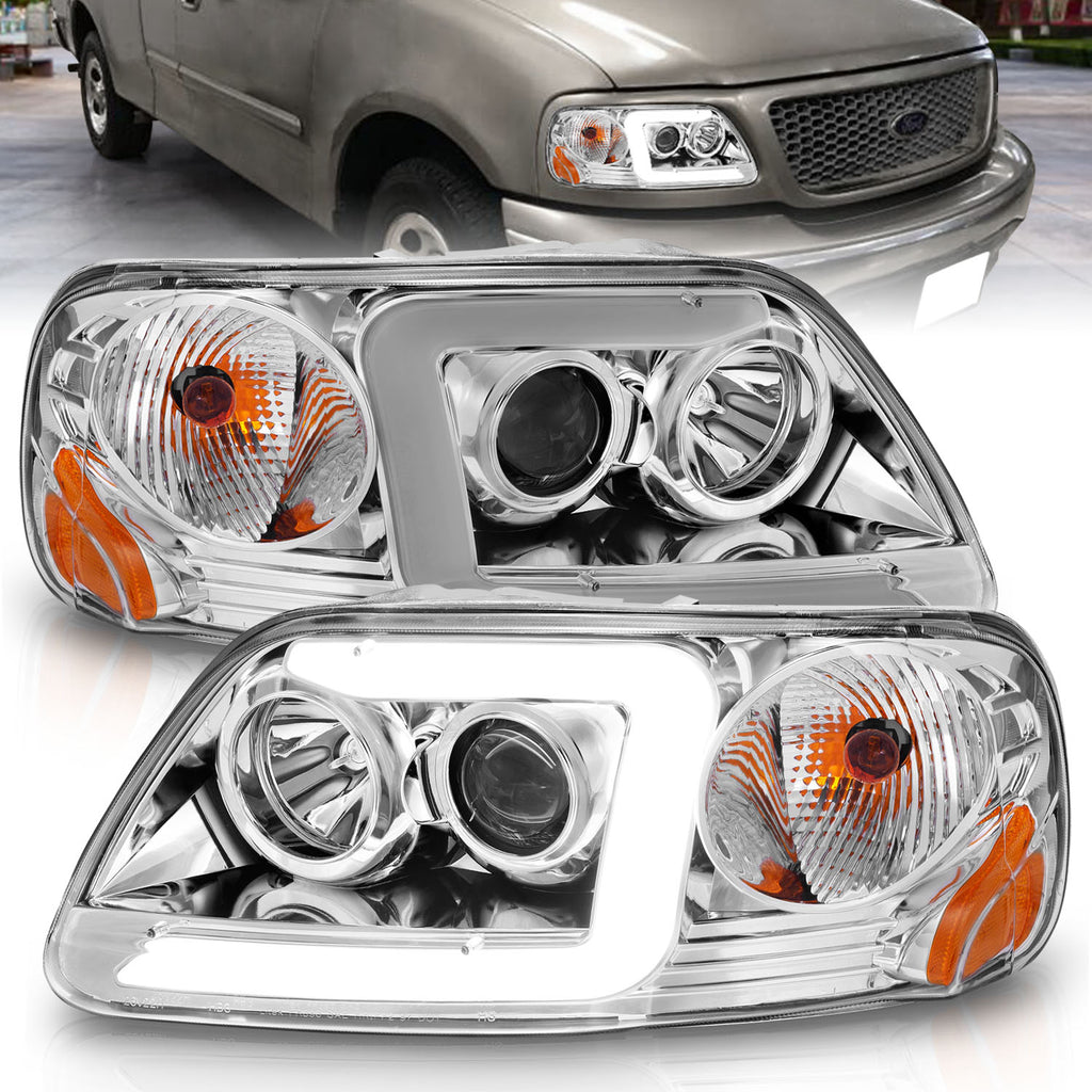 ANZO USA 111504 Crystal Headlight for Select Ford Expedition, Ford F-150, Ford F-150 Heritage, Ford F-250