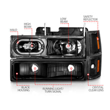 Load image into Gallery viewer, ANZO USA 111507 Crystal Headlight for Select Chevrolet Blazer, Chevrolet C1500, Chevrolet C1500 Suburban, Chevrolet C2500, Chevrolet C2500 Suburban, Chevrolet C3500, Chevrolet C3500HD, Chevrolet K1500, Chevrolet K1500 Suburban, Chevrolet K2500, Chevrolet