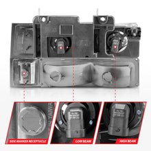 Load image into Gallery viewer, ANZO USA 111508 Crystal Headlight for Select Chevrolet Blazer, Chevrolet C1500, Chevrolet C1500 Suburban, Chevrolet C2500, Chevrolet C2500 Suburban, Chevrolet C3500, Chevrolet C3500HD, Chevrolet K1500, Chevrolet K1500 Suburban, Chevrolet K2500, Chevrolet