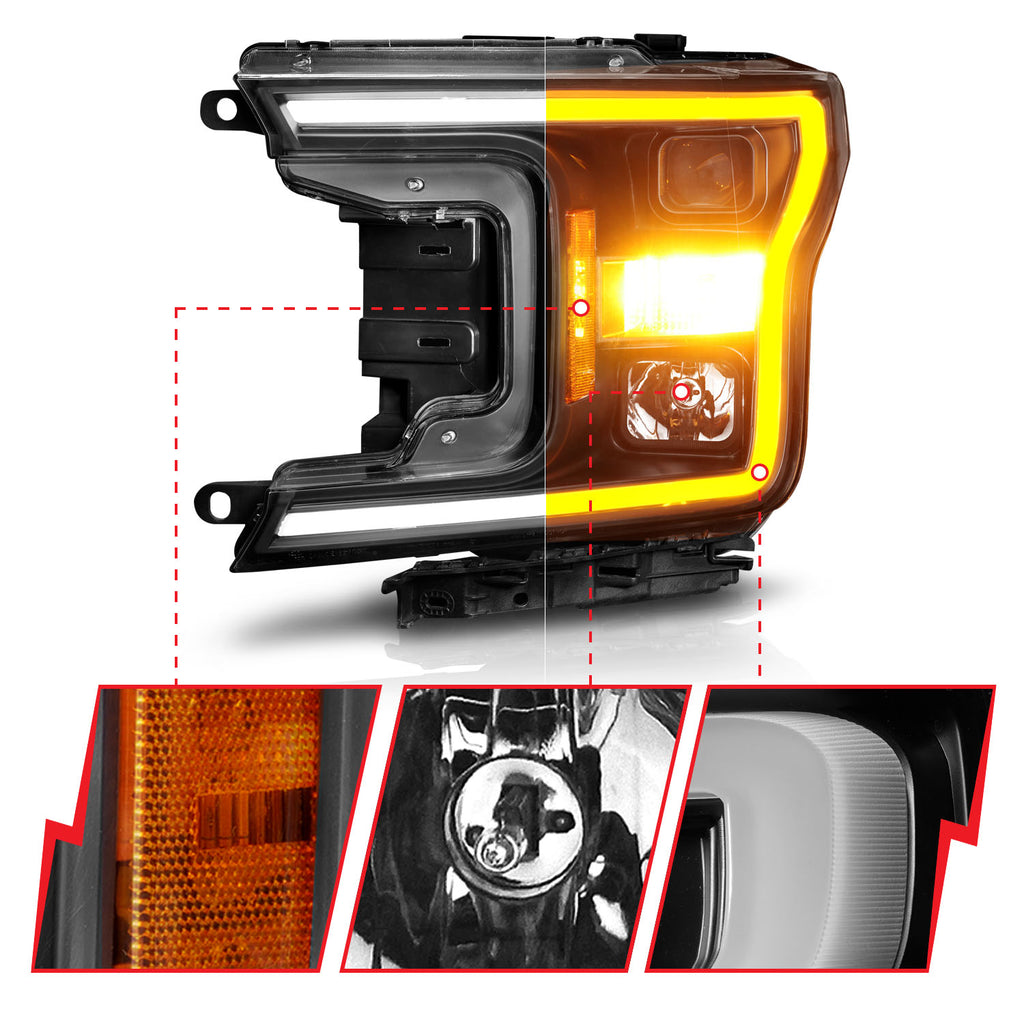 ANZO USA 111509 Projector Headlight for Select Ford F-150