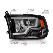 Load image into Gallery viewer, ANZO USA 111515 Crystal Headlight for Select Dodge Ram 1500, Dodge Ram 2500, Dodge Ram 3500, Ram 1500, Ram Classic, Ram 2500, Ram