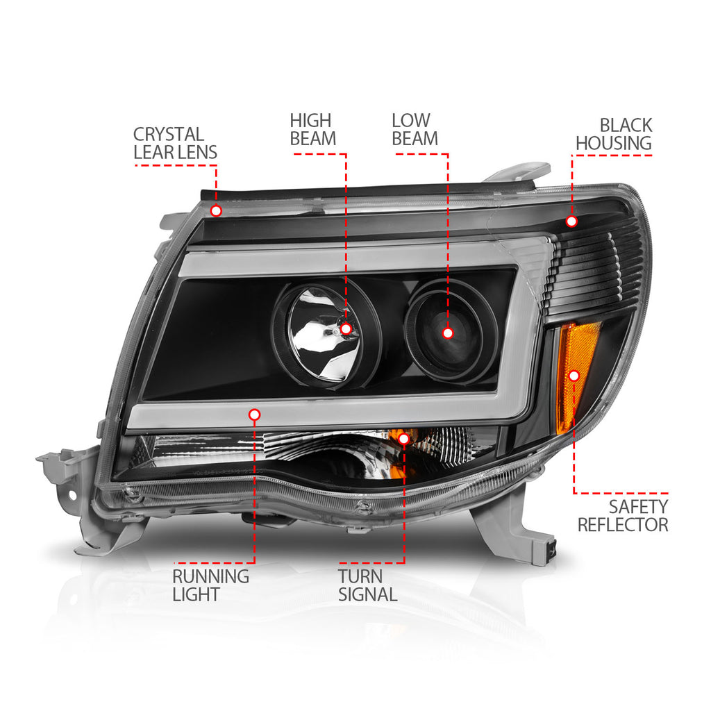 ANZO USA 111517 Projector Headlight for Select Toyota Tacoma