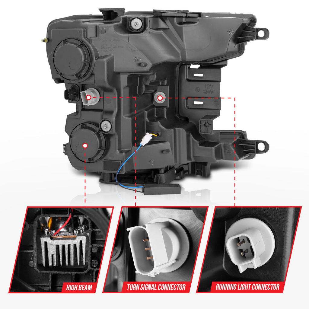 ANZO USA 111519 LED Projector Headlight for Select Ford F-150