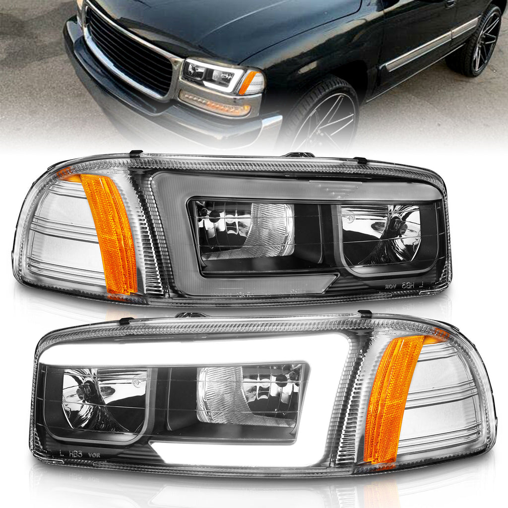 ANZO USA 111522 Crystal Headlight for Select GMC C3500, GMC K3500, GMC Sierra 1500, GMC Sierra Classic, GMC Sierra HD, GMC Sierra HD Classic, GMC Sierra 2500, GMC Sierra HD, GMC Sierra HD Classic, GMC Sierra 3500, GMC Sierra Classic, GMC Yukon, GMC Yukon