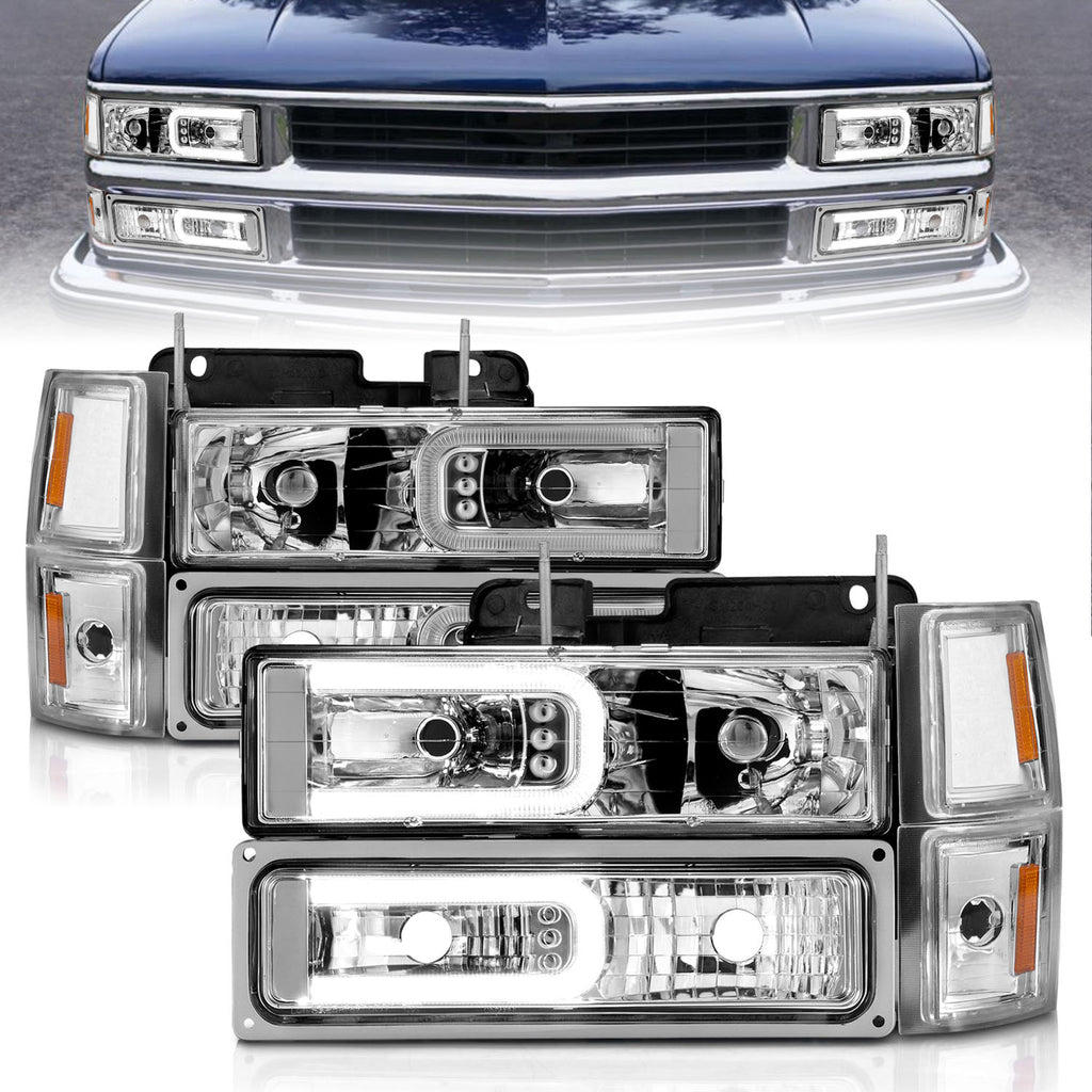 ANZO USA 111529 Crystal Headlight for Select Chevrolet Blazer, Chevrolet C1500, Chevrolet C1500 Suburban, Chevrolet C2500, Chevrolet C2500 Suburban, Chevrolet C3500, Chevrolet C3500HD, Chevrolet K1500, Chevrolet K1500 Suburban, Chevrolet K2500, Chevrolet