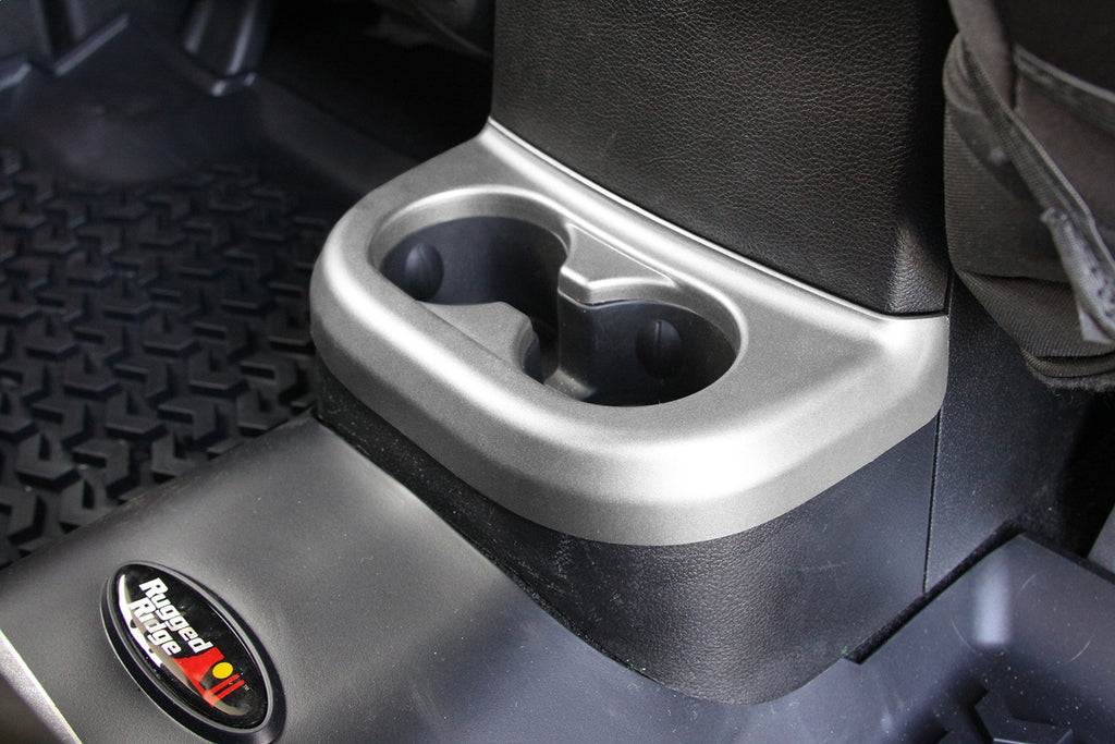 Rugged Ridge 11152.18 Cup Holder Accent for Select Jeep Wrangler, Jeep Wrangler JK