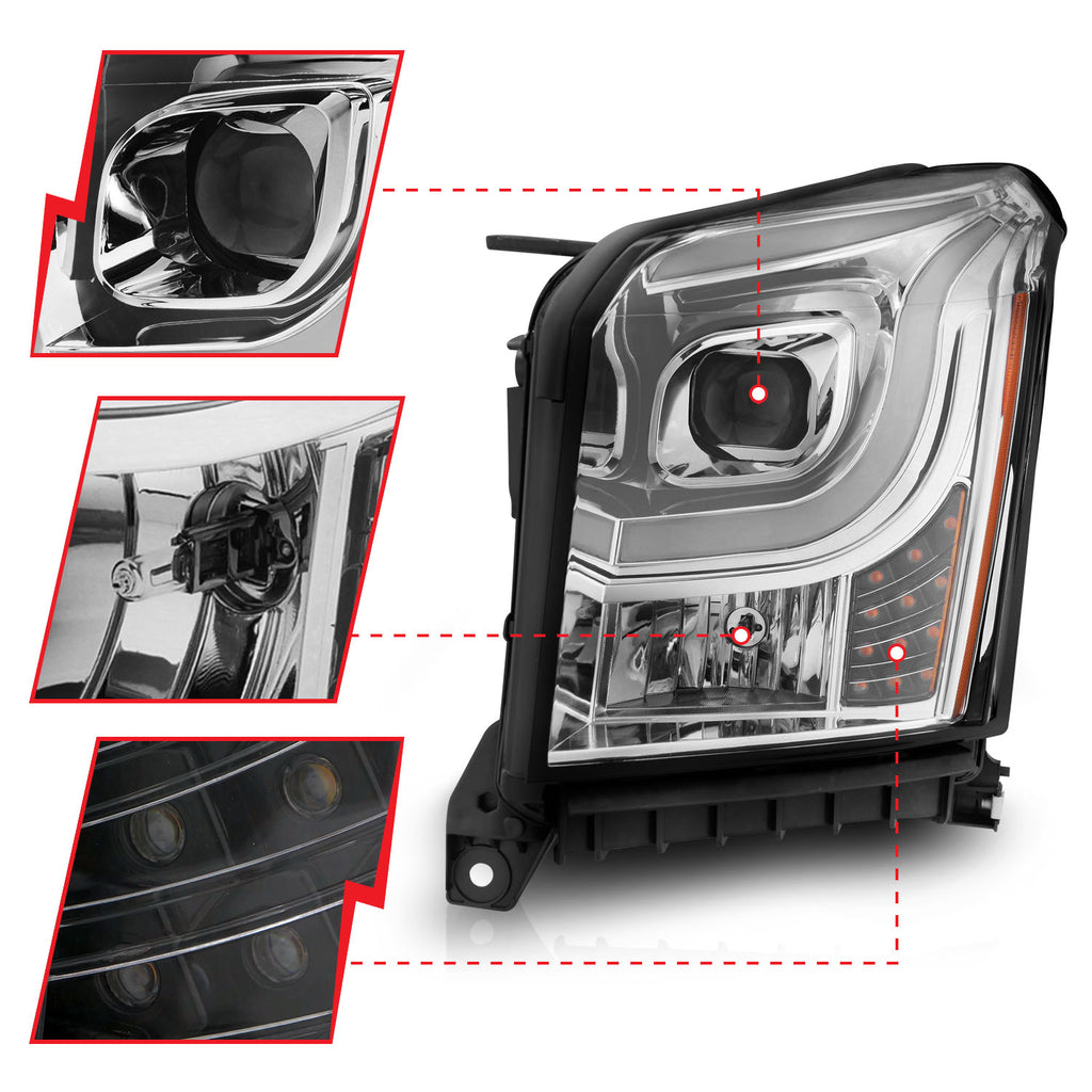 ANZO USA 111536 Projector Headlight for Select GMC Yukon, GMC Yukon XL