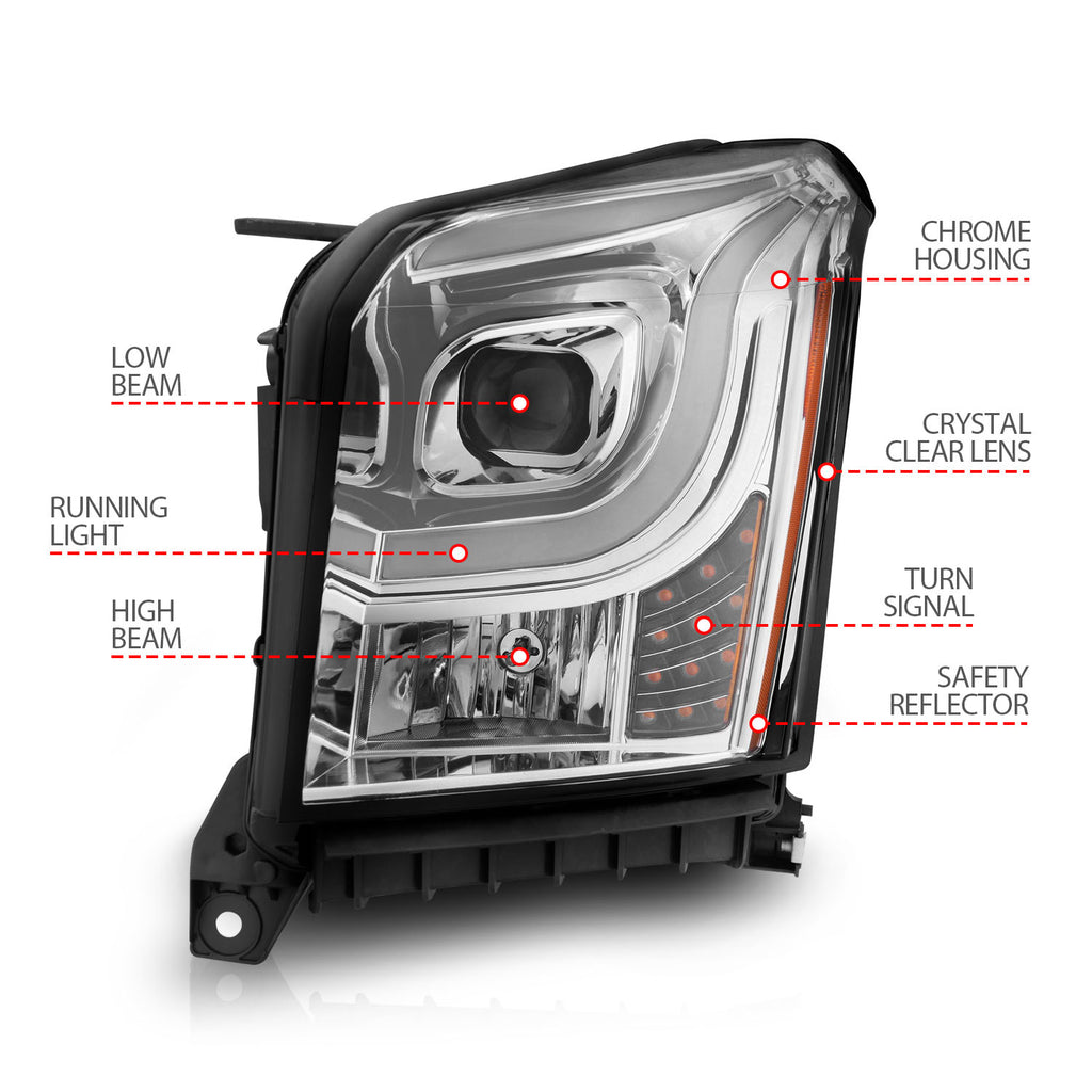 ANZO USA 111536 Projector Headlight for Select GMC Yukon, GMC Yukon XL