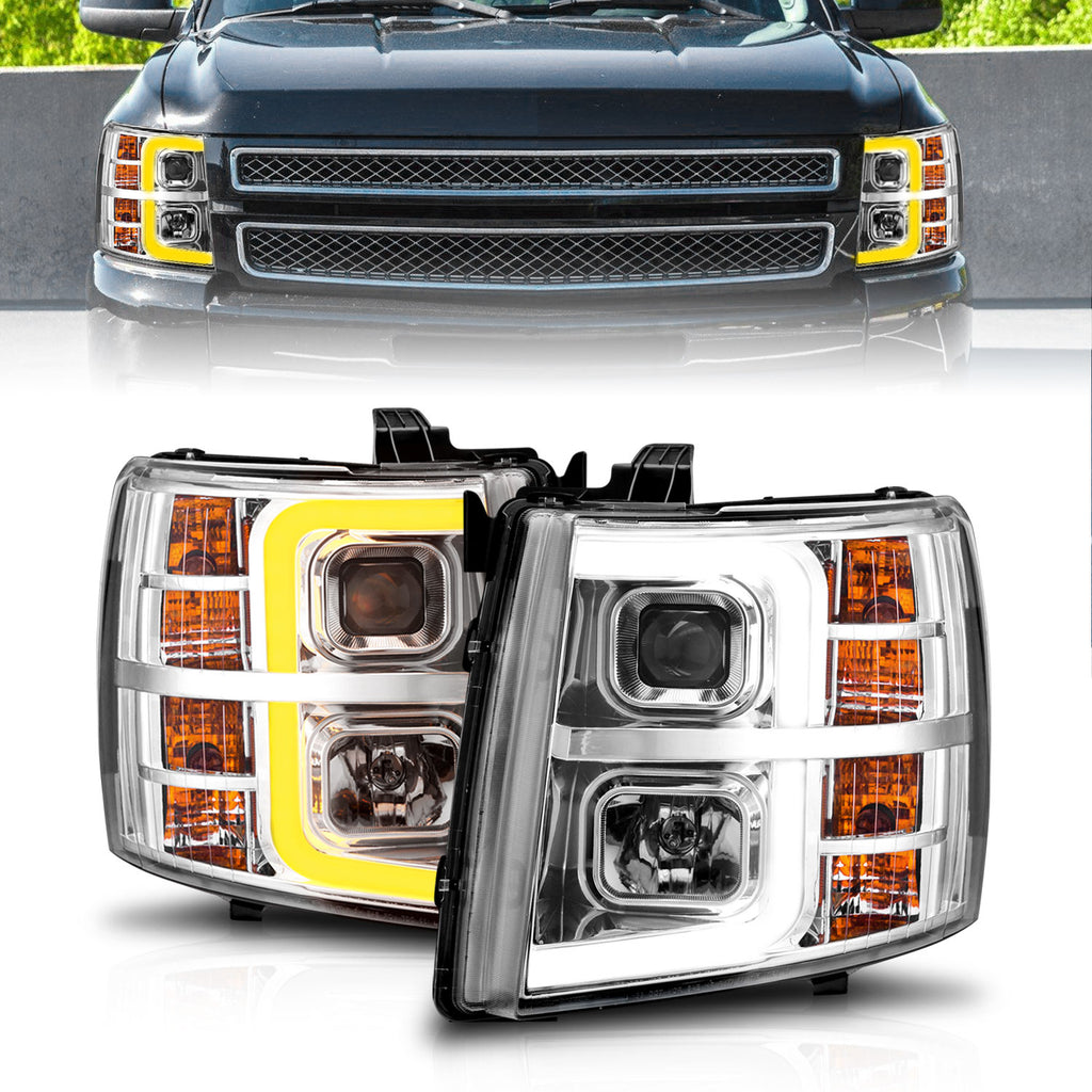 ANZO USA 111546 Projector Headlight for Select Chevrolet Silverado 1500, Chevrolet Silverado 2500, Chevrolet Silverado HD, Chevrolet Silverado 3500, Chevrolet Silverado HD