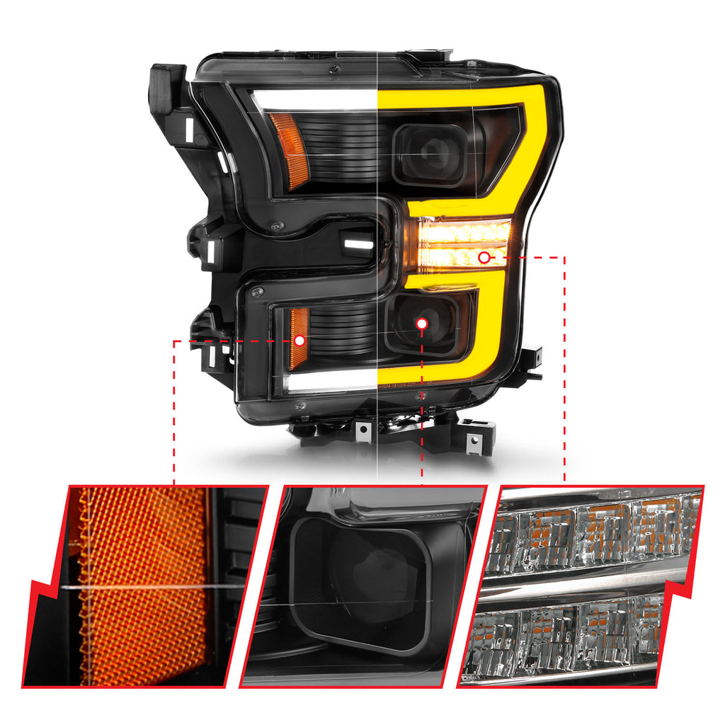 ANZO USA 111547 LED Projector Headlight for Select Ford F-150