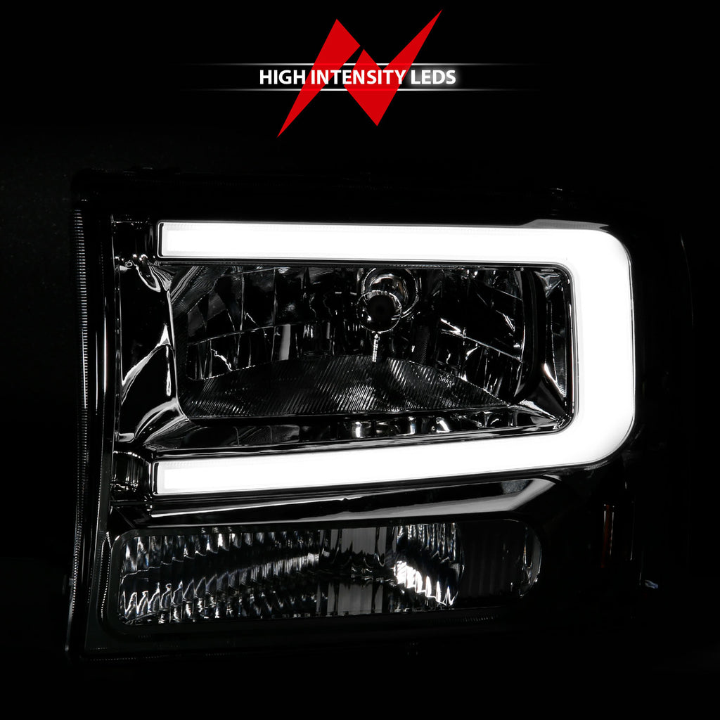 ANZO USA 111550 Crystal Headlight for Select Ford Excursion, Ford F-250, Ford F-250 Super Duty, Ford F-350, Ford F-350 Super Duty, Ford F-450 Super Duty