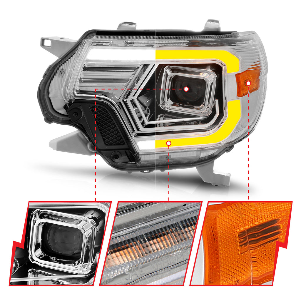 ANZO USA 111557 Projector Headlight for Select Toyota Tacoma