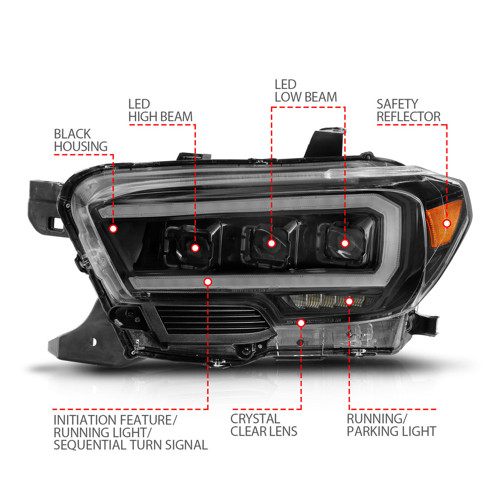 ANZO USA 111563 LED Projector Headlight for Select Toyota Tacoma