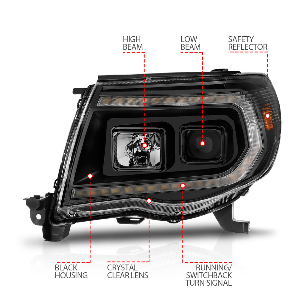 ANZO USA 111564 Projector Headlight for Select Toyota Tacoma