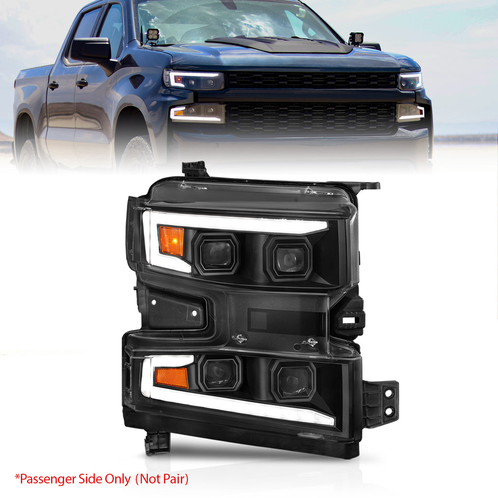 ANZO USA 111566-R LED Projector Headlight for Select Chevrolet Silverado 1500, Chevrolet Silverado LTD