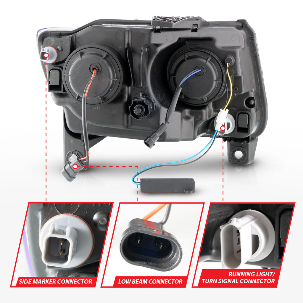 ANZO USA 111568 Projector Headlight for Select Jeep Grand Cherokee