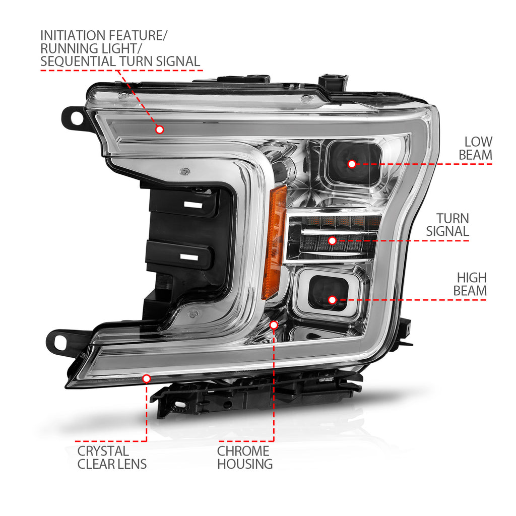 ANZO USA 111571 LED Projector Headlight for Select Ford F-150