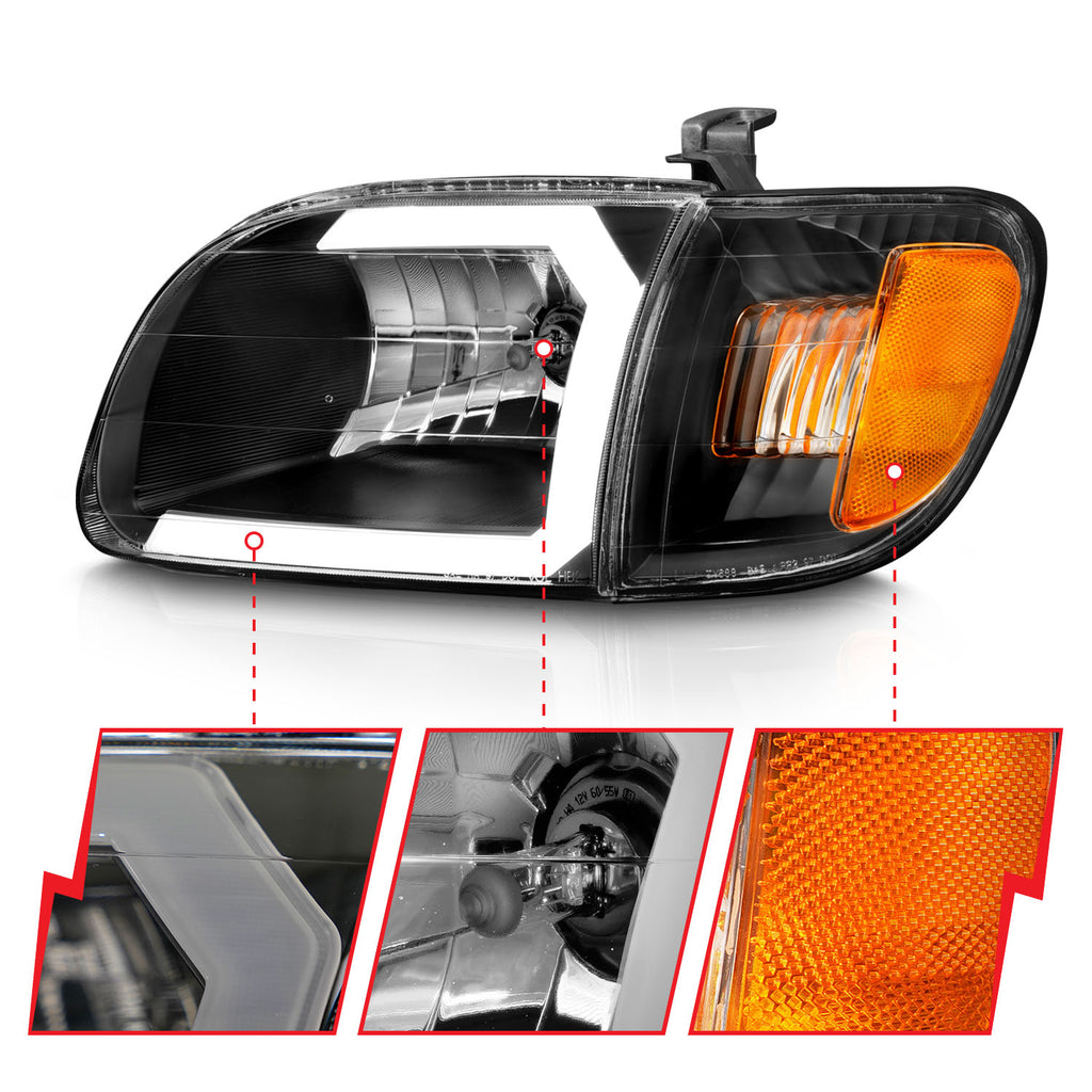 ANZO USA 111579 Crystal Headlight for Select Toyota Tundra