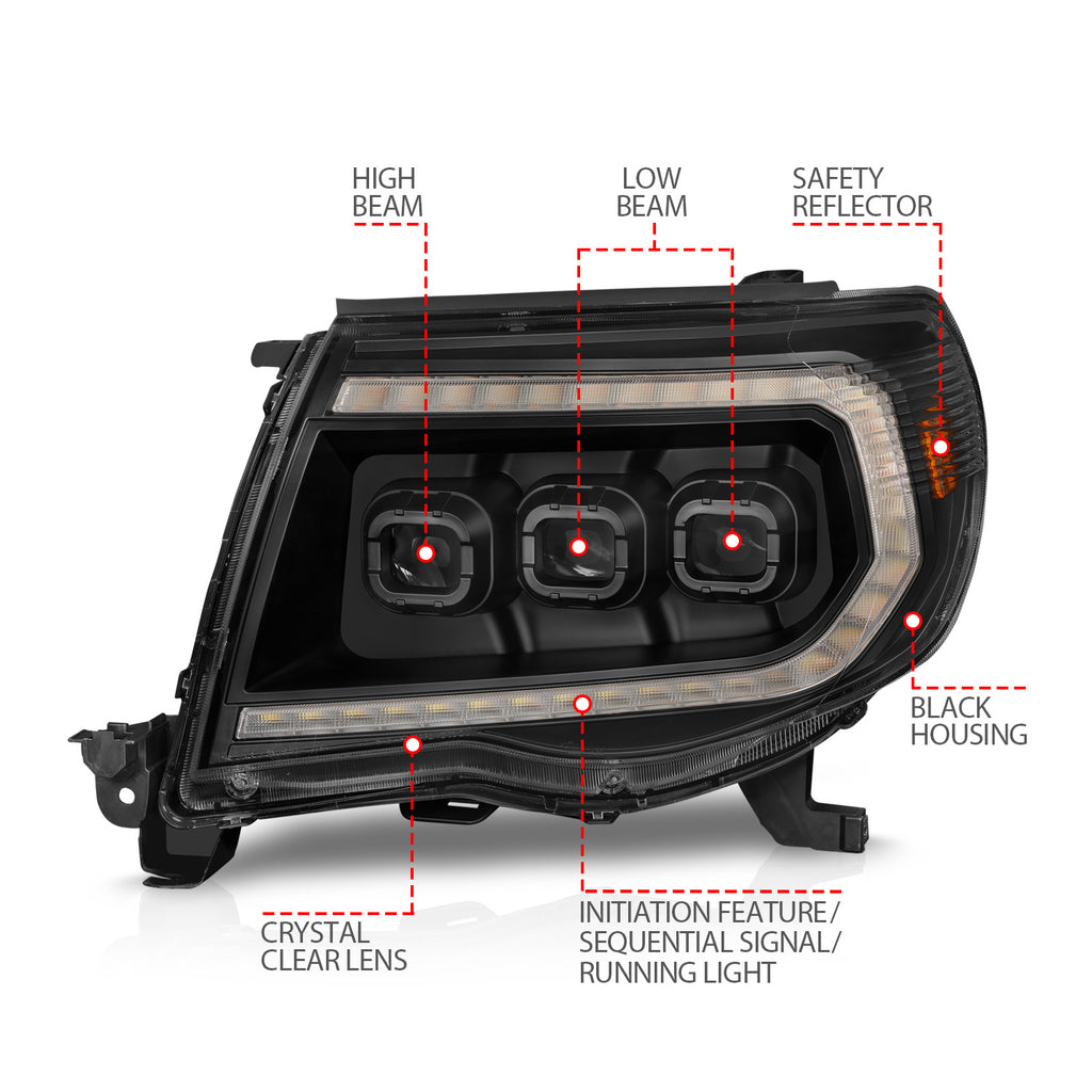 ANZO USA 111581 LED Projector Headlight for Select Toyota Tacoma